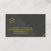 「豪華エレガントな金ゴールドデザイン付き名刺」 名刺 (裏面)