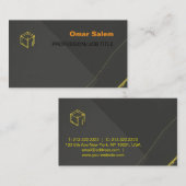 「豪華エレガントな金ゴールドデザイン付き名刺」 名刺 (正面/裏面)