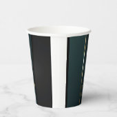 豪華エレガントダークグリーン金ゴールドモノグラム名 紙コップ (右)