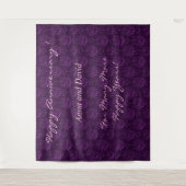 豪華オーダーメイド 紫 花模様のタペストリー タペストリー (正面)