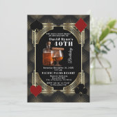 豪華カジノ コニャックとシガー 50歳誕生日パーティー 招待状 (スタンド正面)
