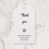 豪華カッコいいなビジネスカスタム金ゴールドロゴFOIL ギフトタグ (裏面)