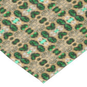 豪華ガーリーな高級金ゴールドエメラルドグリーンラインストーン テーブルクロス (アングル)