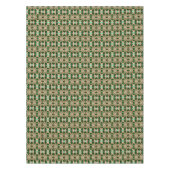 豪華ガーリーな高級金ゴールドエメラルドグリーンラインストーン テーブルクロス (正面)