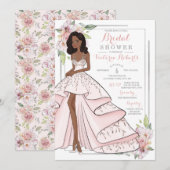 豪華ガールのブライズシャワー 招待状 (正面/裏面)