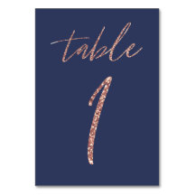 豪華グリッター ローズゴールドとブルーのウェディング