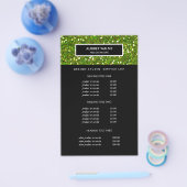 豪華グリーングリッターサロン料金＆サービス チラシ (シングル)