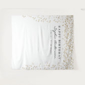 豪華ゴールドのコンフェッティ誕生日バックドロップ どんな年齢でも タペストリー (正面(横))