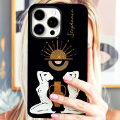 豪華ゴールドの女神モノグラム パーソナライズされたグリッター Case-Mate iPhoneケース