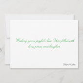 豪華ゴールドの弓とコンフェッティの新年 シーズンカード (裏面)