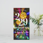 豪華ゴールドグリッター新年会パーティー招待状 シーズンカード (スタンド正面)