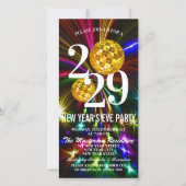 豪華ゴールドグリッター新年会パーティー招待状 シーズンカード (正面)