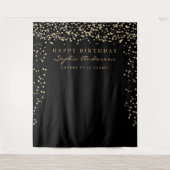 豪華ゴールドコンフェッティ誕生日バックドロップ どんな年齢にも タペストリー (正面)