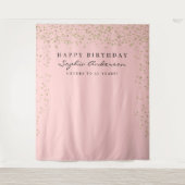 豪華ゴールドコンフェッティ誕生日バックドロップ どんな年齢にも タペストリー (正面)