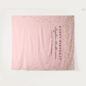 豪華ゴールドコンフェッティ誕生日バックドロップ 誕生日なら何歳でも タペストリー (正面(横))