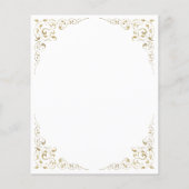 豪華ゴールドスクリプト ボタニカルフレーム セーブ・ザ・デート (裏面)