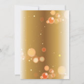 豪華ゴールドブロンズ新年のお祝いパーティー 招待状 (裏面)