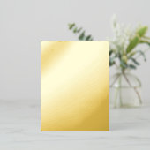 豪華ゴールドホイルのラグジュアリー招待状ポストカード 箔招待状ポストカード (立ち正面)