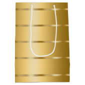 豪華ゴールドリボン ブライダルシャワー ミディアムペーパーバッグ (裏面)