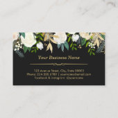 豪華ゴールド水彩花エレガントビューティーサロン 名刺 (裏面)