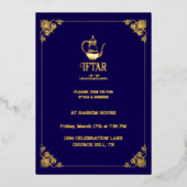豪華ゴールド箔イフタルパーティー箔招待状 箔招待状 (正面)