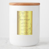 豪華ゴールド製品ラベル オルネートコーナーボーダー フードラベル (正面)