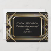 豪華ゴールド アートデコ 大切な人を私にください 招待状 (裏面)