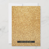 豪華ゴールド ヴィンテージ シャンデリア 誕生日パーティー 招待状 (裏面)