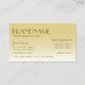 豪華シルキーゴールデンきらめくと鏡文字 名刺 (裏面)