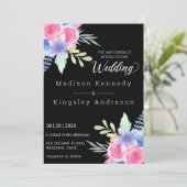 豪華シンプルなエレガントフローラ 招待状 (スタンド正面)