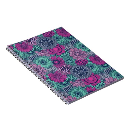 豪華スタイリッシュな花の明るい模様 ノートブック (右側)