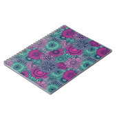 豪華スタイリッシュな花の明るい模様 ノートブック (左側)