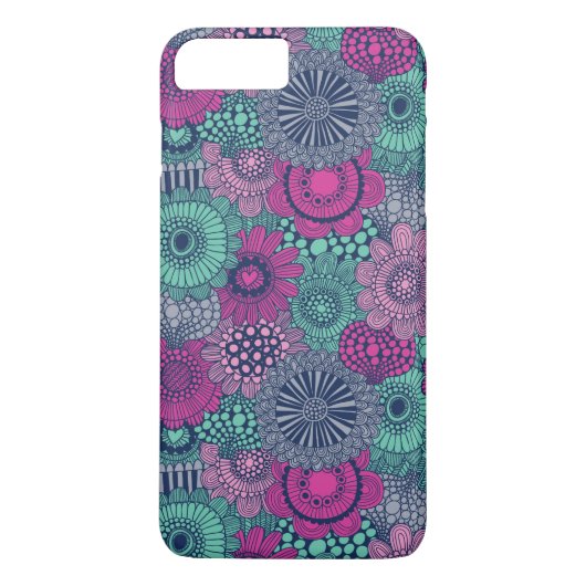 豪華スタイリッシュな花の明るい模様 Case-Mate iPhoneケース (裏面)