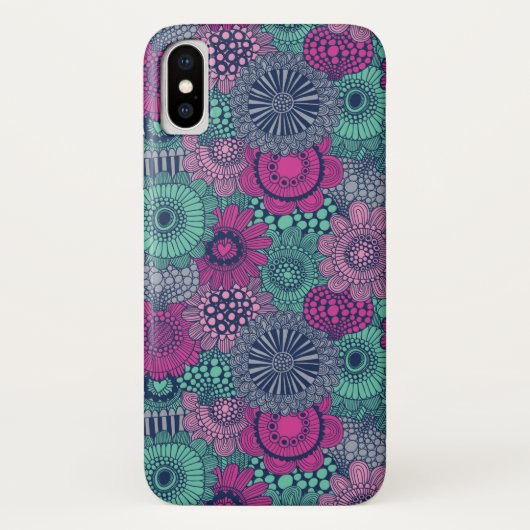 豪華スタイリッシュな花の明るい模様 Case-Mate iPhoneケース (裏面)
