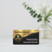 豪華スタイリッシュな金ゴールドカーブ波駆動 名刺 (スタンド正面)