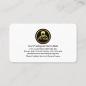 豪華スタイリッシュな金ゴールドカーブ波駆動 名刺 (裏面)