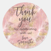 豪華スパパーティーフォックスグリッター感謝祭お礼品 ラウンドシール (正面)