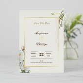 豪華デジタル結婚式招待状 箔招待状 (立ち正面)