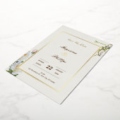 豪華デジタル結婚式招待状 箔招待状 (回転した状態)