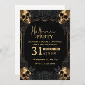 豪華ハロウィンパーティー招待状 - 編集可能 招待状 (正面/裏面)