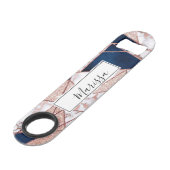 豪華バラ金ゴールドグリッタージオメトリ大理石 スピード栓抜き (正面アングル)