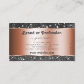 豪華バラ金ゴールドシルバーグリッタースパルクルスターズ 名刺 (裏面)