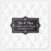 豪華パーソナライズされたな結婚シール スクエアシール (正面)