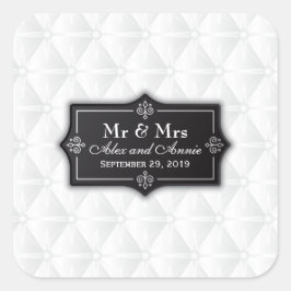 豪華パーソナライズされたな結婚シール スクエアシール