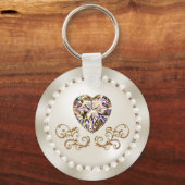 豪華パーソナライズされたな結婚式の贈り物 キーホルダー (裏面)