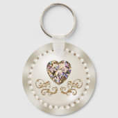 豪華パーソナライズされたな結婚式の贈り物 キーホルダー (裏面)