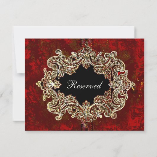 豪華パーティテーブル席札 招待状 (正面)