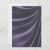 豪華パープルサテンエレガントフローラ結婚2 招待状 (裏面)