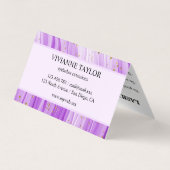 豪華パープルラッシュフォールディングビジネスカード 名刺 (裏面)