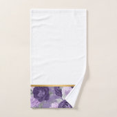 豪華パープル春フローラバスルーム用タオルセット バスタオルセット (ハンドタオル)